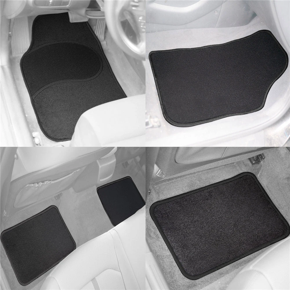 Mod Non-Slip Carpet Floor Mats With Colorful Stitching - Full Set Black(Mod Non Slip Carpet Floor Mats With Colorful Stitching Full Set Black) 2 Mod Non-Slip Carpet Floor Mats With Colorful Stitching - Full Set Black(Mod Non Slip Carpet Floor Mats With Colorful Stitching Full Set Black) - Image 2