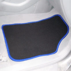 Mod Non-Slip Carpet Floor Mats With Colorful Stitching - Full Set Blue(Mod Non Slip Carpet Floor Mats With Colorful Stitching Full Set Blue) -FH Group f13002blue 3