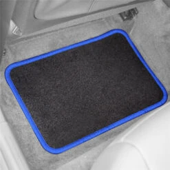Mod Non-Slip Carpet Floor Mats With Colorful Stitching - Full Set Blue(Mod Non Slip Carpet Floor Mats With Colorful Stitching Full Set Blue) -FH Group f13002blue 4