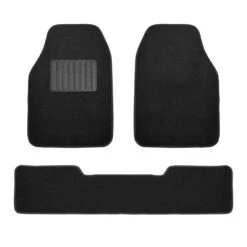 Premium Non-Slip Carpet Floor Mats - Full Set Black(Premium Non Slip Carpet Floor Mats Full Set Black)