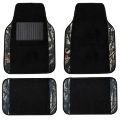 2 Tone Carpet Floor Mats With Heel Pad - Full Set Camo(2 Tone Carpet Floor Mats With Heel Pad Full Set Camo)