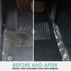 2 Tone Carpet Floor Mats With Heel Pad - Full Set Camo(2 Tone Carpet Floor Mats With Heel Pad Full Set Camo) -FH Group f14407 camo 3