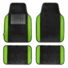 Non-Slip Carpet Floor Mats With Colored Trim - Full Set Green(Non Slip Carpet Floor Mats With Colored Trim Full Set Green)