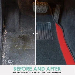 Non-Slip Carpet Floor Mats With Colored Trim - Full Set Red(Non Slip Carpet Floor Mats With Colored Trim Full Set Red) 9 Non-Slip Carpet Floor Mats With Colored Trim - Full Set Red(Non Slip Carpet Floor Mats With Colored Trim Full Set Red) -FH Group f14407 red 3