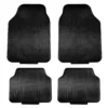 Metallic Finish Non-Slip Rubber Backing Floor Mats - Full Set Black(Metallic Finish Non Slip Rubber Backing Floor Mats Full Set Black)