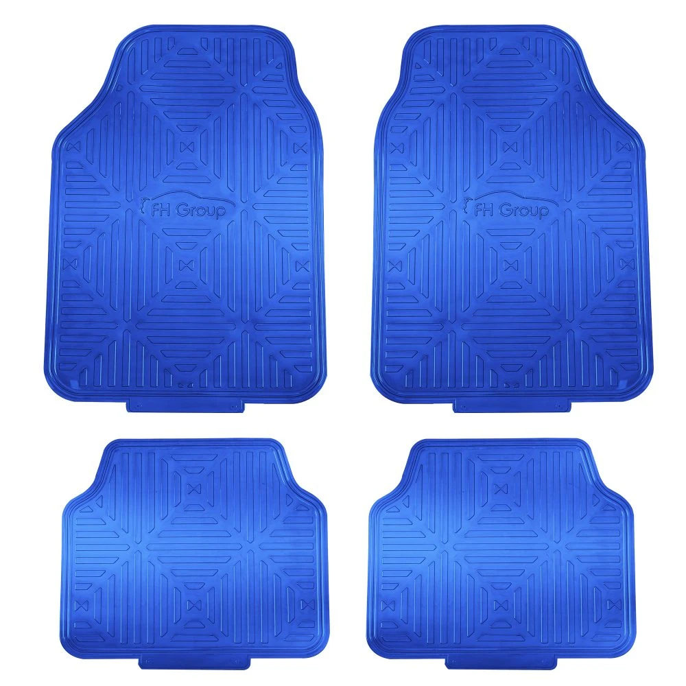 Metallic Finish Non-Slip Rubber Backing Floor Mats - Full Set Blue(Metallic Finish Non Slip Rubber Backing Floor Mats Full Set Blue) 1 Metallic Finish Non-Slip Rubber Backing Floor Mats - Full Set Blue(Metallic Finish Non Slip Rubber Backing Floor Mats Full Set Blue)
