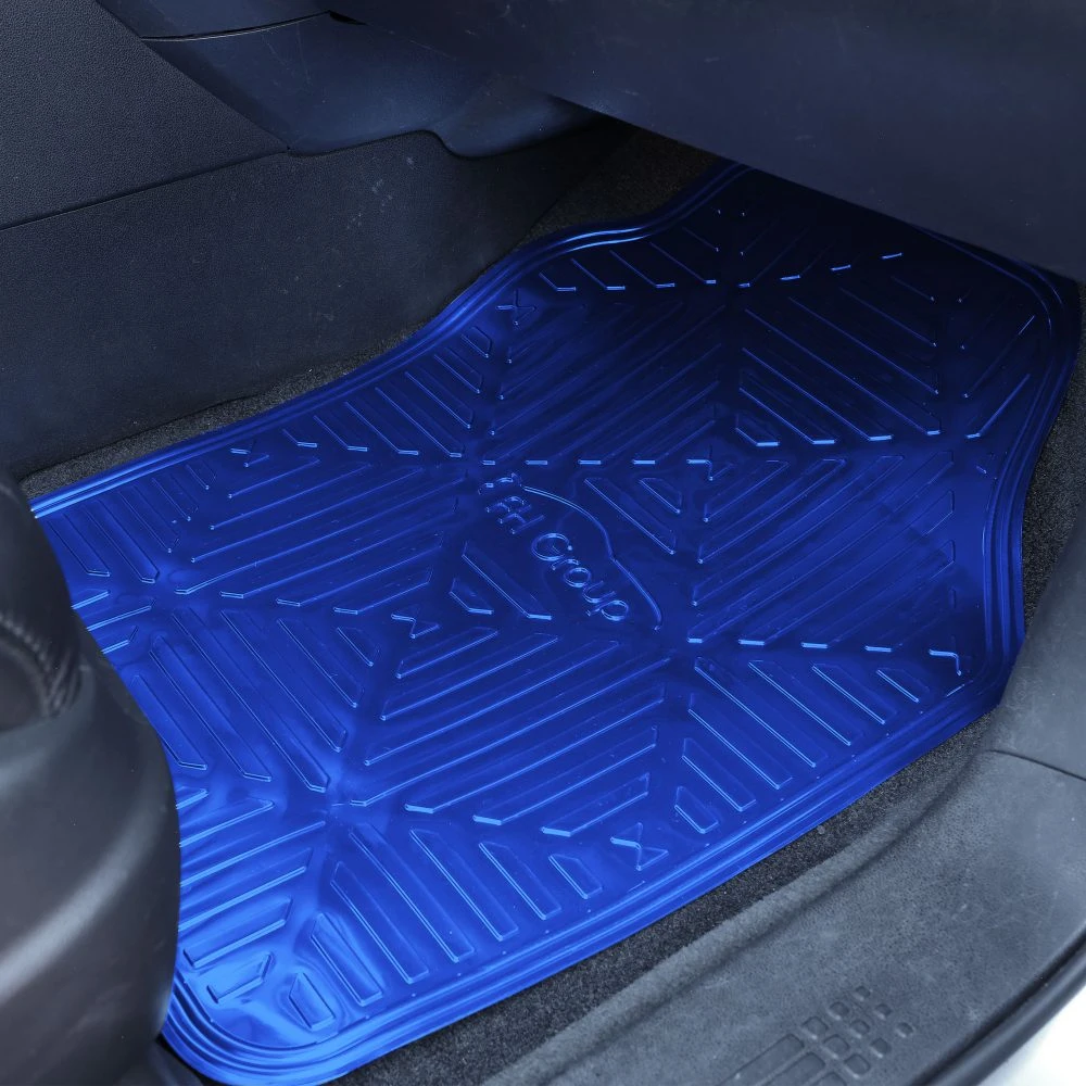 Metallic Finish Non-Slip Rubber Backing Floor Mats - Full Set Blue(Metallic Finish Non Slip Rubber Backing Floor Mats Full Set Blue) 5 Metallic Finish Non-Slip Rubber Backing Floor Mats - Full Set Blue(Metallic Finish Non Slip Rubber Backing Floor Mats Full Set Blue) - Image 5