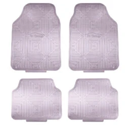 Metallic Finish Non-Slip Rubber Backing Floor Mats - Full Set Charcoal(Metallic Finish Non Slip Rubber Backing Floor Mats Full Set Charcoal)