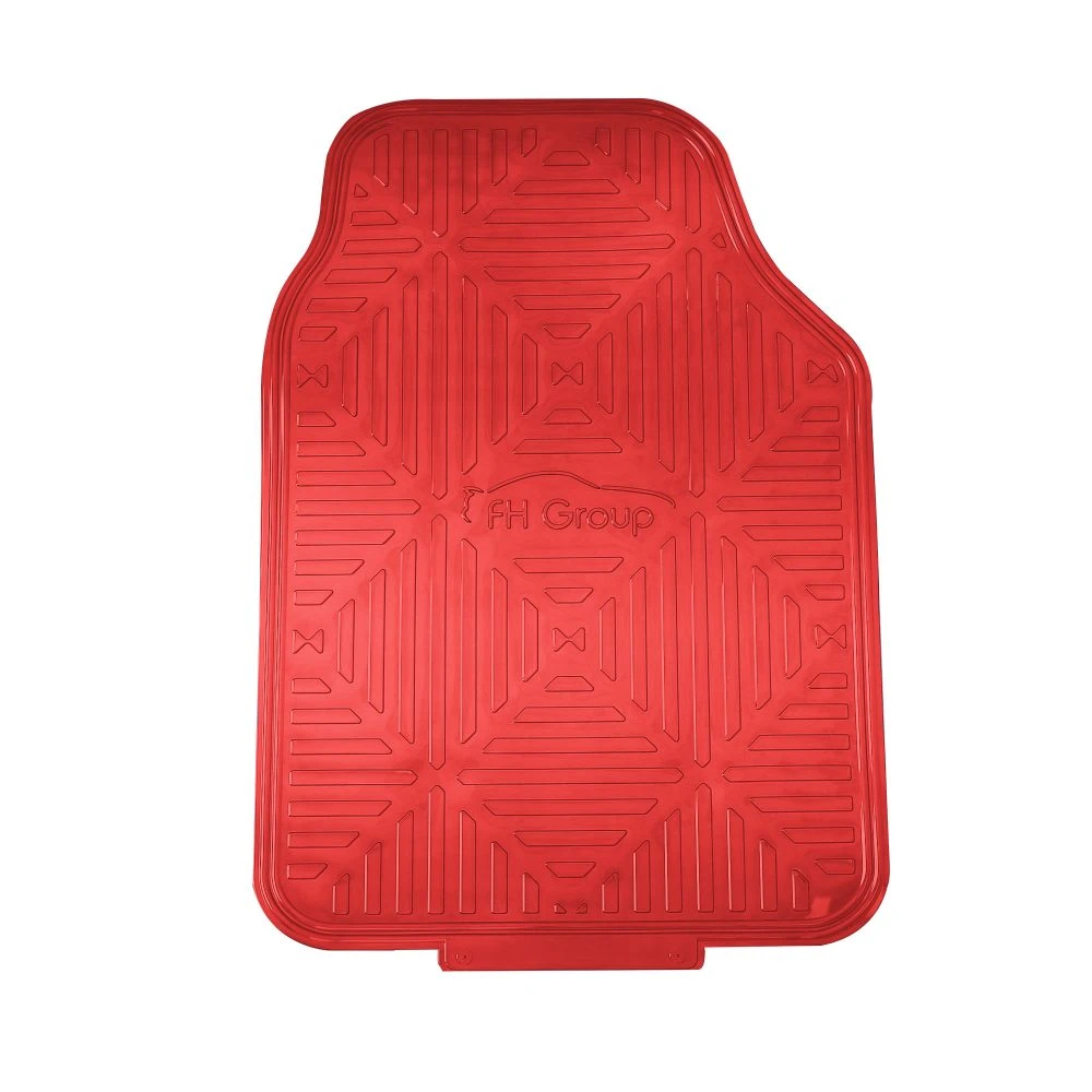 Metallic Finish Non-Slip Rubber Backing Floor Mats - Full Set Red(Metallic Finish Non Slip Rubber Backing Floor Mats Full Set Red) 2 Metallic Finish Non-Slip Rubber Backing Floor Mats - Full Set Red(Metallic Finish Non Slip Rubber Backing Floor Mats Full Set Red) - Image 2