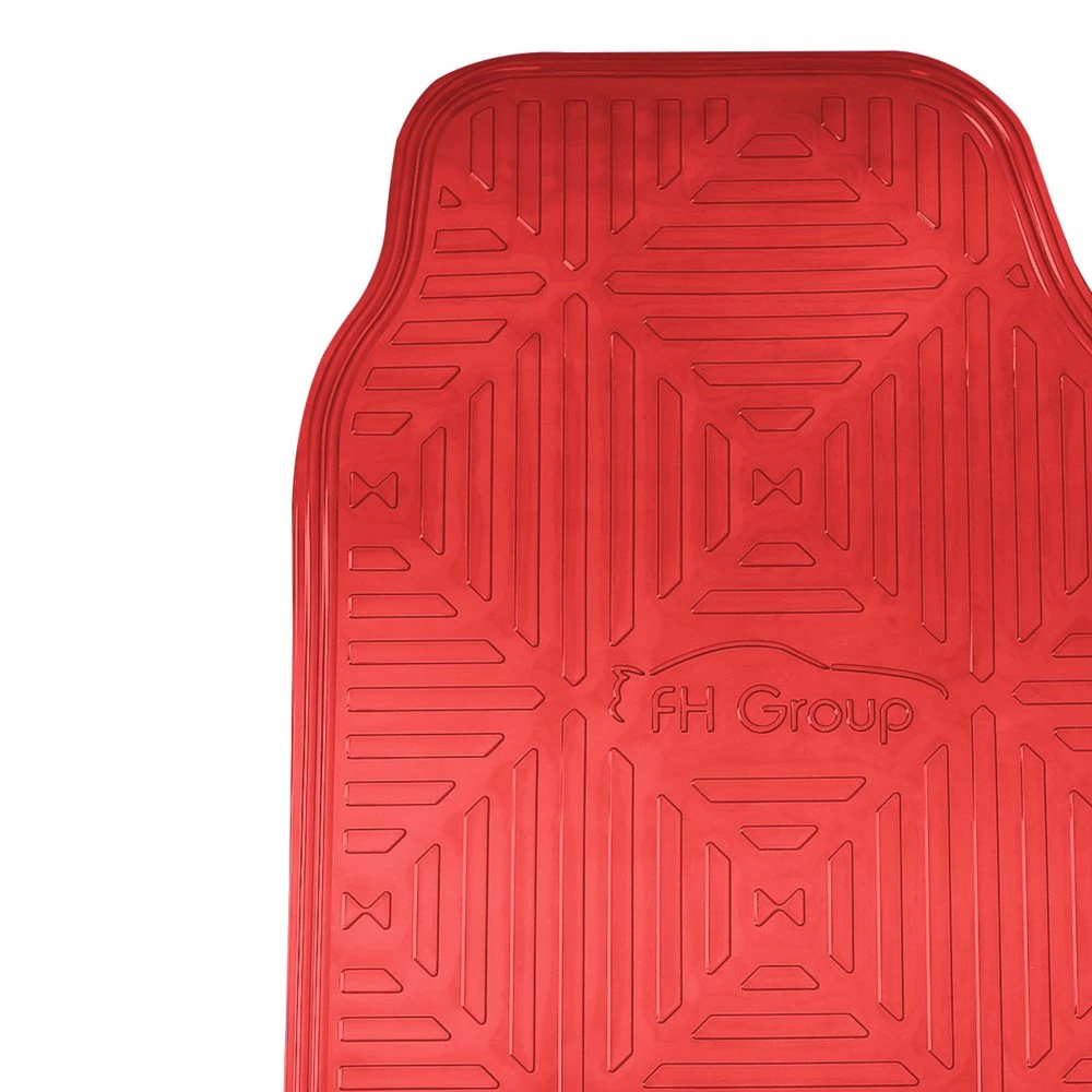Metallic Finish Non-Slip Rubber Backing Floor Mats - Full Set Red(Metallic Finish Non Slip Rubber Backing Floor Mats Full Set Red) 3 Metallic Finish Non-Slip Rubber Backing Floor Mats - Full Set Red(Metallic Finish Non Slip Rubber Backing Floor Mats Full Set Red) - Image 3