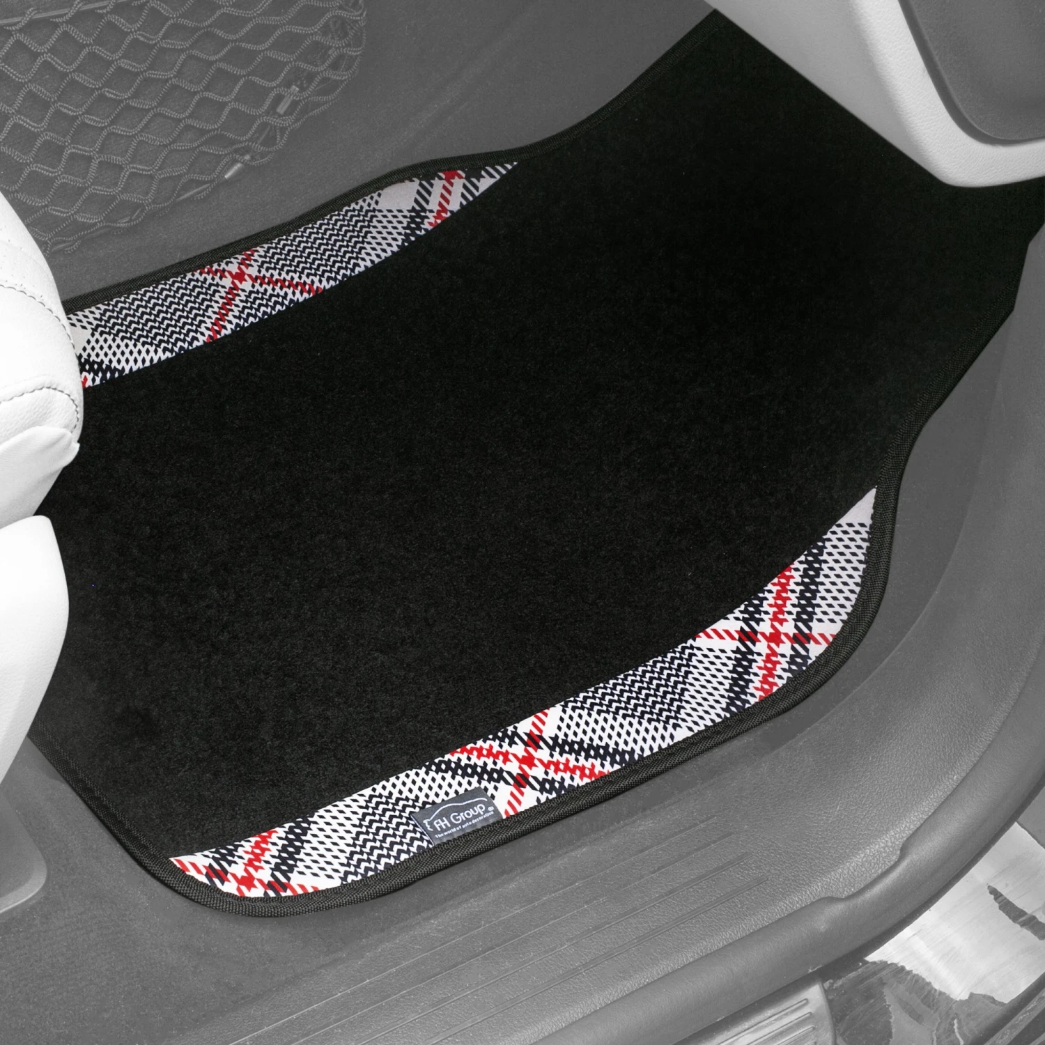 Tartan57 Plaid Print Seat Covers And Matching Floor Mats - White Combo Set(Tartan57 Plaid Print Seat Covers And Matching Floor Mats White Combo Set) 9 Tartan57 Plaid Print Seat Covers And Matching Floor Mats - White Combo Set(Tartan57 Plaid Print Seat Covers And Matching Floor Mats White Combo Set) - Image 9