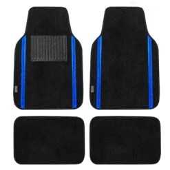 Galaxy13 Metallic Stripe Non-Slip Carpet Floor Mats - Full Set Blue(Galaxy13 Metallic Stripe Non Slip Carpet Floor Mats Full Set Blue)