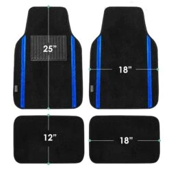 Galaxy13 Metallic Stripe Non-Slip Carpet Floor Mats - Full Set Blue(Galaxy13 Metallic Stripe Non Slip Carpet Floor Mats Full Set Blue) 15 Galaxy13 Metallic Stripe Non-Slip Carpet Floor Mats - Full Set Blue(Galaxy13 Metallic Stripe Non Slip Carpet Floor Mats Full Set Blue) -FH Group f14413blue 4