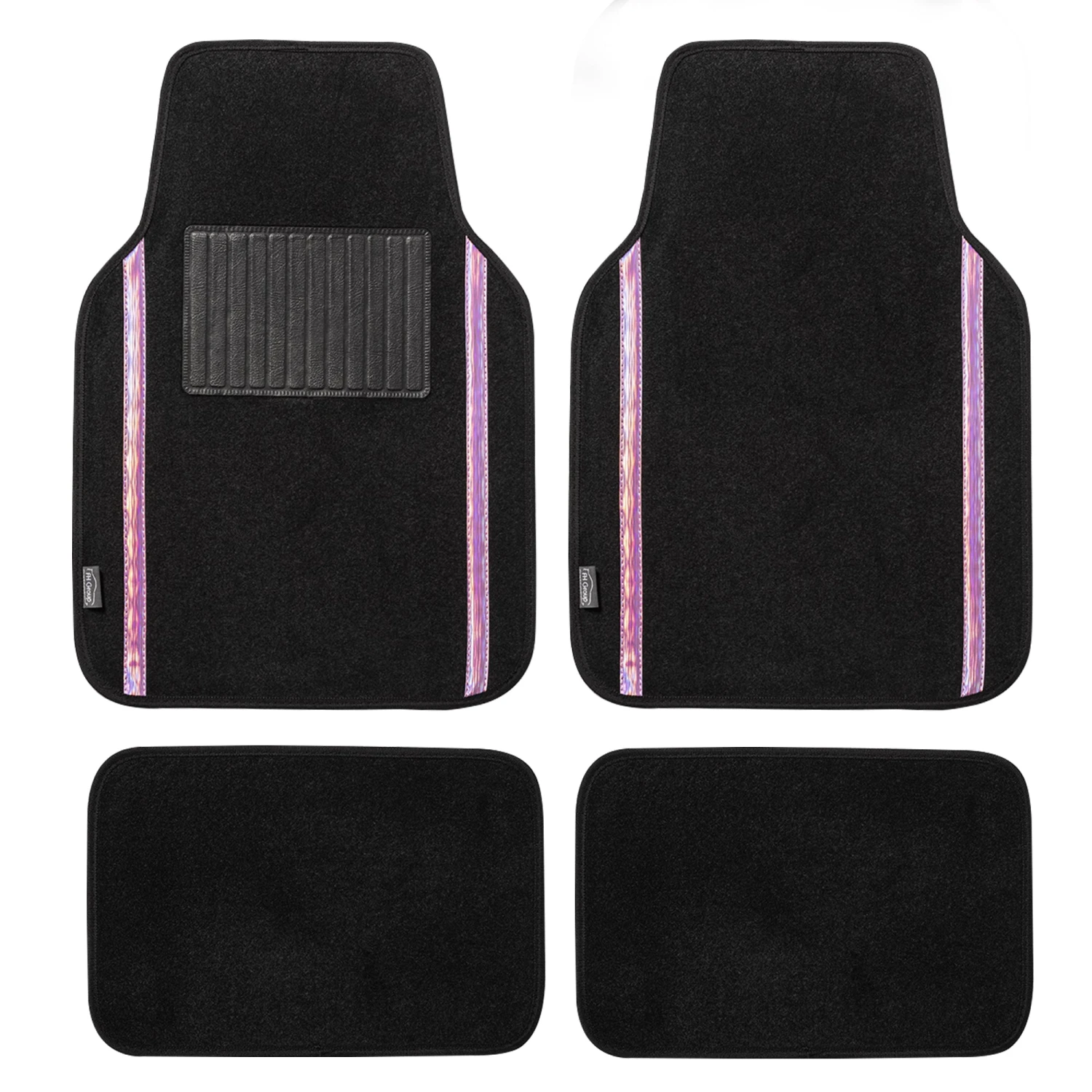 Galaxy13 Metallic Striped Deluxe Leatherette Seat Covers And Matching Floor Mats - Pink Combo Set(Galaxy13 Metallic Striped Deluxe Leatherette Seat Covers And Matching Floor Mats Pink Combo Set) 5 Galaxy13 Metallic Striped Deluxe Leatherette Seat Covers And Matching Floor Mats - Pink Combo Set(Galaxy13 Metallic Striped Deluxe Leatherette Seat Covers And Matching Floor Mats Pink Combo Set) - Image 5