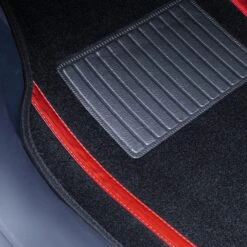 Galaxy13 Metallic Stripe Non-Slip Carpet Floor Mats - Full Set Red(Galaxy13 Metallic Stripe Non Slip Carpet Floor Mats Full Set Red) -FH Group f14413red 5