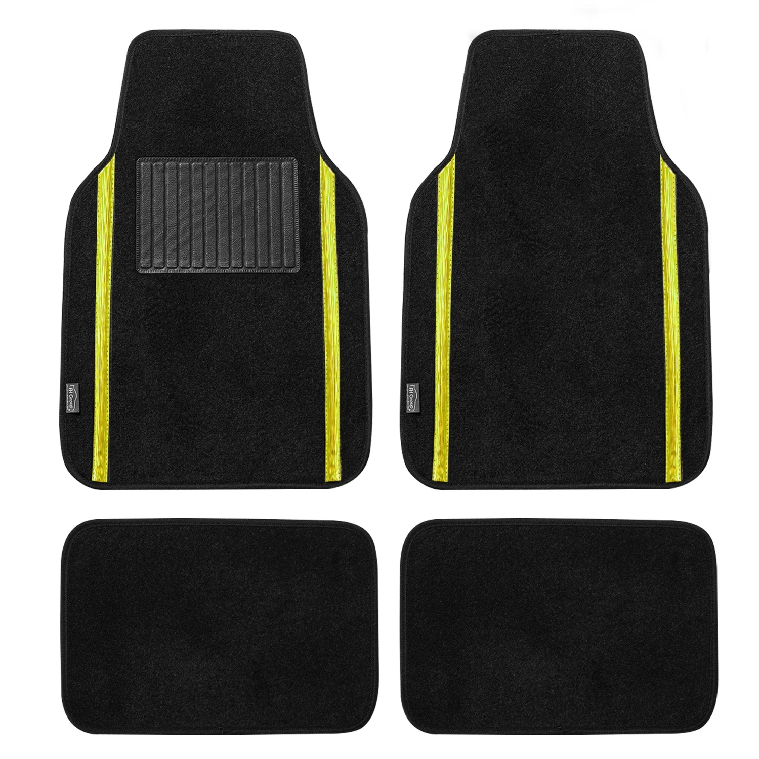 Galaxy13 Metallic Stripe Non-Slip Carpet Floor Mats - Full Set Yellow(Galaxy13 Metallic Stripe Non Slip Carpet Floor Mats Full Set Yellow) 1 Galaxy13 Metallic Stripe Non-Slip Carpet Floor Mats - Full Set Yellow(Galaxy13 Metallic Stripe Non Slip Carpet Floor Mats Full Set Yellow)