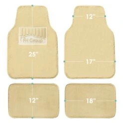 Doe16 Faux Rabbit Fur Non-Slip Floor Mats - Full Set Beige(Doe16 Faux Rabbit Fur Non Slip Floor Mats Full Set Beige) 13 Doe16 Faux Rabbit Fur Non-Slip Floor Mats - Full Set Beige(Doe16 Faux Rabbit Fur Non Slip Floor Mats Full Set Beige) -FH Group f14416beige 5