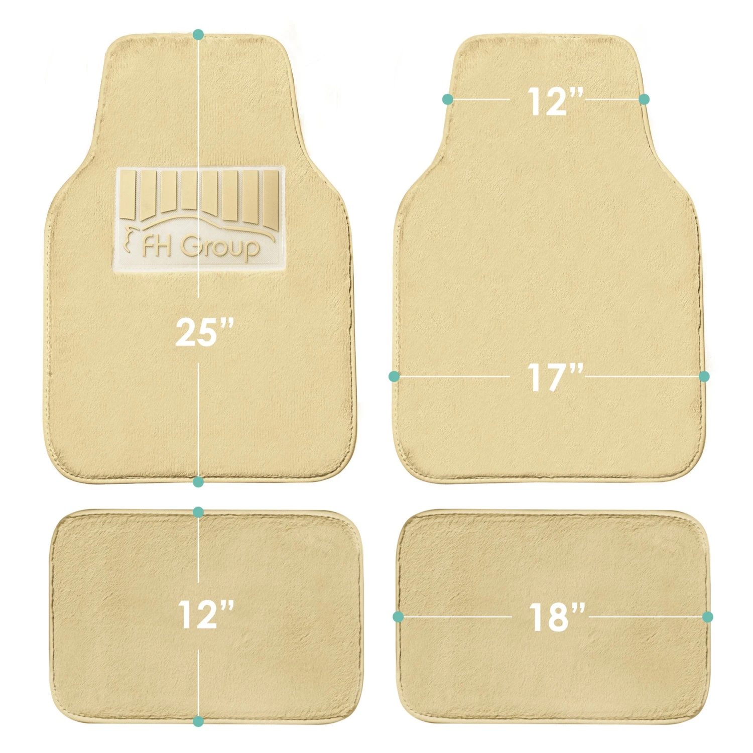 Doe16 Faux Rabbit Fur Non-Slip Floor Mats - Full Set Beige(Doe16 Faux Rabbit Fur Non Slip Floor Mats Full Set Beige) 7 Doe16 Faux Rabbit Fur Non-Slip Floor Mats - Full Set Beige(Doe16 Faux Rabbit Fur Non Slip Floor Mats Full Set Beige) - Image 7