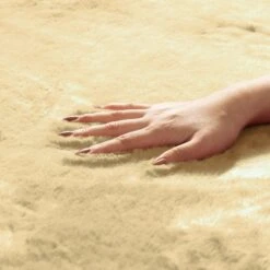 Doe16 Faux Rabbit Fur Non-Slip Floor Mats - Full Set Beige(Doe16 Faux Rabbit Fur Non Slip Floor Mats Full Set Beige) 11 Doe16 Faux Rabbit Fur Non-Slip Floor Mats - Full Set Beige(Doe16 Faux Rabbit Fur Non Slip Floor Mats Full Set Beige) -FH Group f14416beige 7 v3