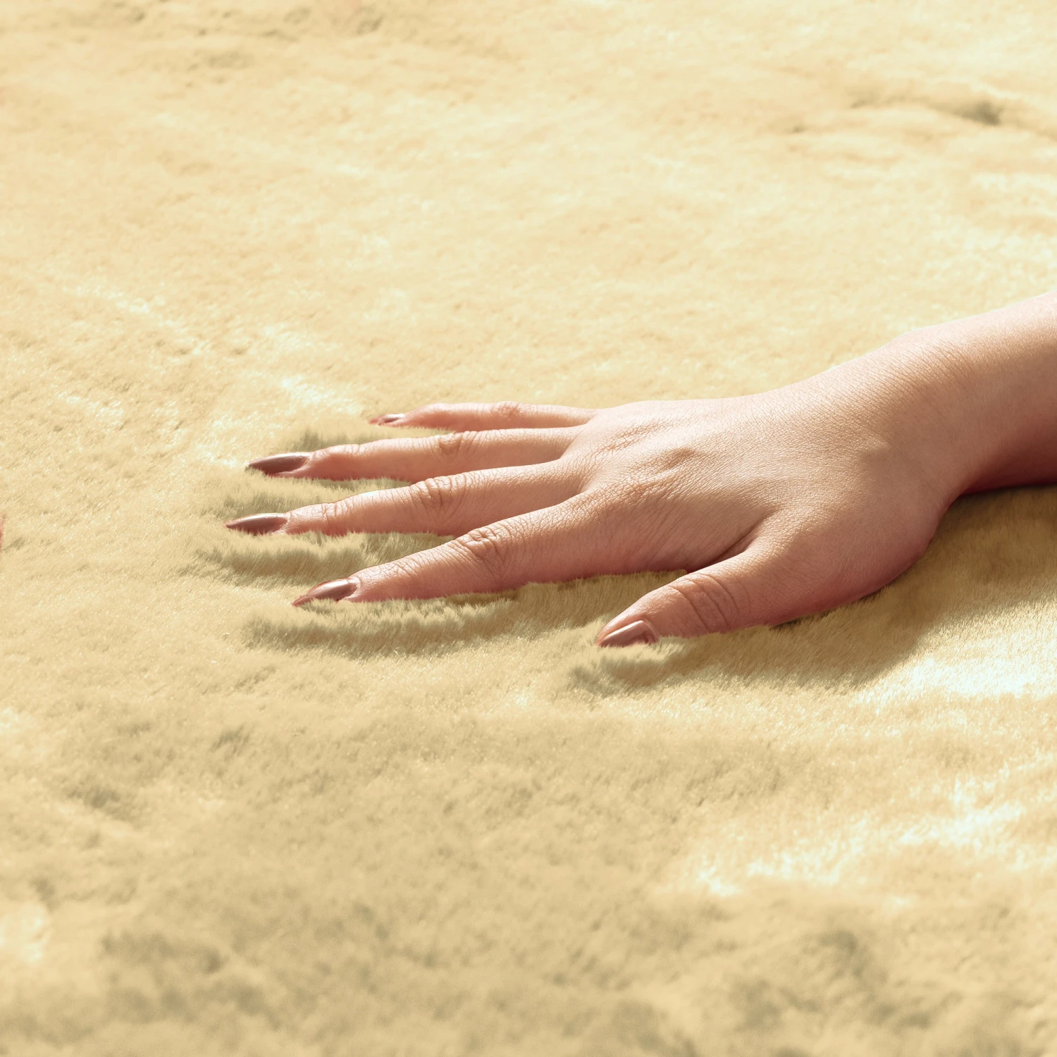 Doe16 Faux Rabbit Fur Non-Slip Floor Mats - Full Set Beige(Doe16 Faux Rabbit Fur Non Slip Floor Mats Full Set Beige) 5 Doe16 Faux Rabbit Fur Non-Slip Floor Mats - Full Set Beige(Doe16 Faux Rabbit Fur Non Slip Floor Mats Full Set Beige) - Image 5