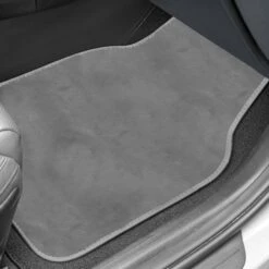 Doe16 Faux Rabbit Fur Non-Slip Floor Mats - Full Set Gray(Doe16 Faux Rabbit Fur Non Slip Floor Mats Full Set Gray) -FH Group f14416gray 3 v2