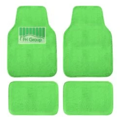 Doe16 Faux Rabbit Fur Non-Slip Floor Mats - Full Set Green(Doe16 Faux Rabbit Fur Non Slip Floor Mats Full Set Green)