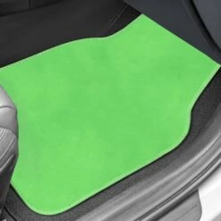 Doe16 Faux Rabbit Fur Non-Slip Floor Mats - Full Set Green(Doe16 Faux Rabbit Fur Non Slip Floor Mats Full Set Green) -FH Group f14416green 3 v2