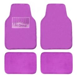 Doe16 Faux Rabbit Fur Non-Slip Floor Mats - Full Set Purple(Doe16 Faux Rabbit Fur Non Slip Floor Mats Full Set Purple)