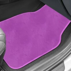 Doe16 Faux Rabbit Fur Non-Slip Floor Mats - Full Set Purple(Doe16 Faux Rabbit Fur Non Slip Floor Mats Full Set Purple) -FH Group f14416purple 3 v2