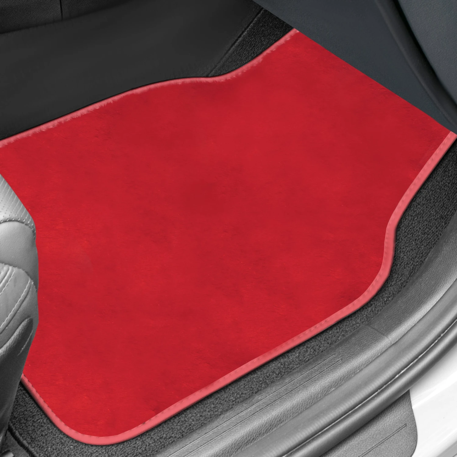 Doe16 Faux Rabbit Fur Non-Slip Floor Mats - Full Set Red(Doe16 Faux Rabbit Fur Non Slip Floor Mats Full Set Red) 3 Doe16 Faux Rabbit Fur Non-Slip Floor Mats - Full Set Red(Doe16 Faux Rabbit Fur Non Slip Floor Mats Full Set Red) - Image 3
