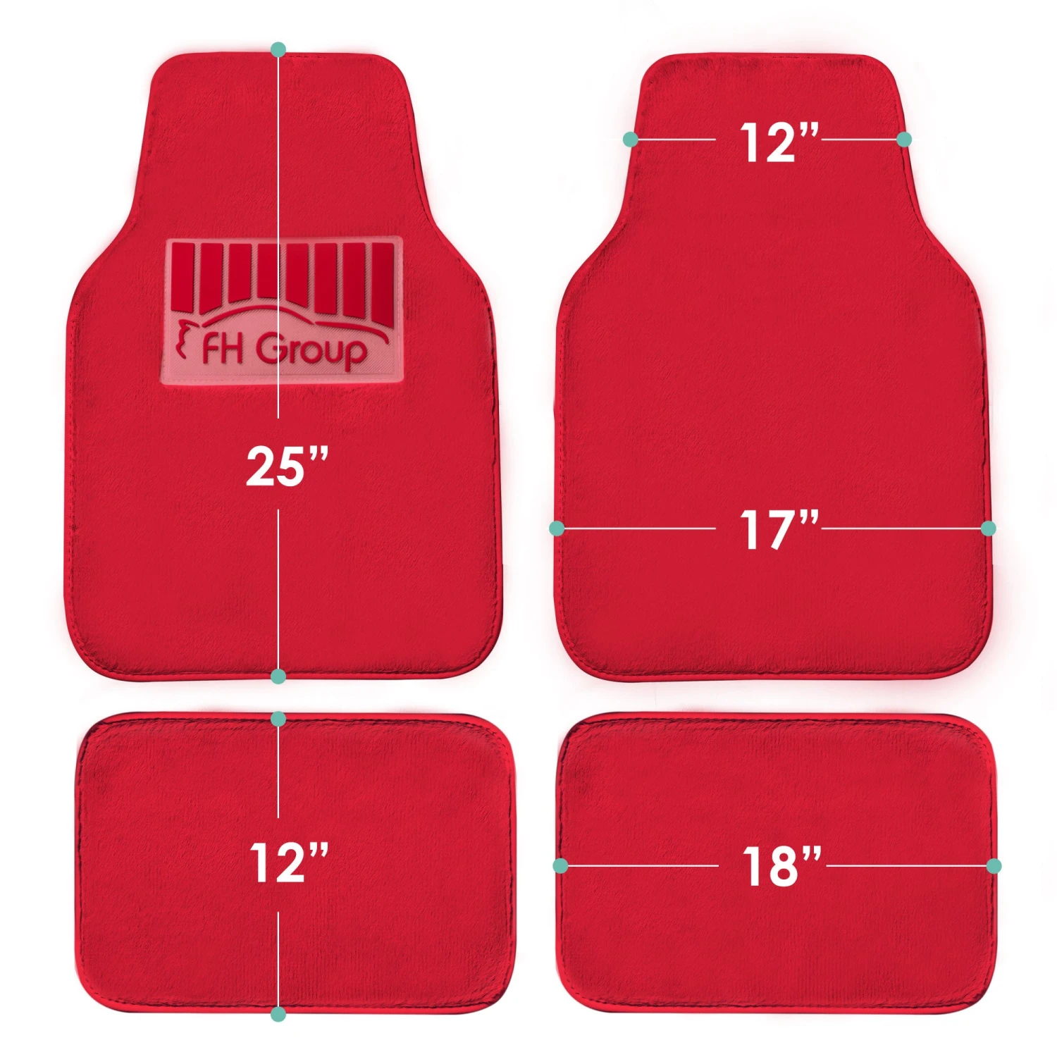 Doe16 Faux Rabbit Fur Non-Slip Floor Mats - Full Set Red(Doe16 Faux Rabbit Fur Non Slip Floor Mats Full Set Red) 5 Doe16 Faux Rabbit Fur Non-Slip Floor Mats - Full Set Red(Doe16 Faux Rabbit Fur Non Slip Floor Mats Full Set Red) - Image 5