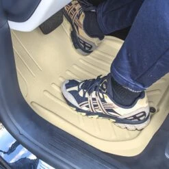 Faux Leather Deep Tray Floor Mats Full Set - Beige(Faux Leather Deep Tray Floor Mats Full Set Beige) 9 Faux Leather Deep Tray Floor Mats Full Set - Beige(Faux Leather Deep Tray Floor Mats Full Set Beige) -FH Group f14419 beige 2