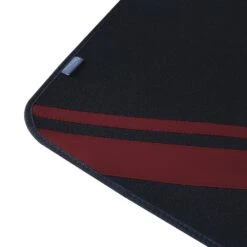 Non-Slip Carpet Floor Mats With Faux Leather Stripes - Full Set Burgundy(Non Slip Carpet Floor Mats With Faux Leather Stripes Full Set Burgundy) -FH Group f14501burgundy closeup e1592592064680