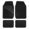 Color-Trimmed Non-Slip Carpet Floor Mats With Rubber Heel Pad - Full Set Black(Color Trimmed Non Slip Carpet Floor Mats With Rubber Heel Pad Full Set Black)