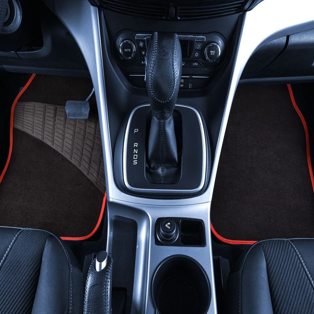 Color-Trimmed Non-Slip Carpet Floor Mats With Rubber Heel Pad - Full Set Red(Color Trimmed Non Slip Carpet Floor Mats With Rubber Heel Pad Full Set Red) 2 Color-Trimmed Non-Slip Carpet Floor Mats With Rubber Heel Pad - Full Set Red(Color Trimmed Non Slip Carpet Floor Mats With Rubber Heel Pad Full Set Red) - Image 2