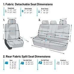 Striking Striped Seat Covers - Full Set Blue(Striking Striped Seat Covers Full Set Blue) -FH Group fabric Detachable combo Rear Fabric Split e1568994234146 438cb17b 6e64 404a 80cc 5b952815b10e
