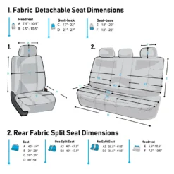 Premium Modernistic Seat Covers - Full Set Green(Premium Modernistic Seat Covers Full Set Green) -FH Group fabric Detachable combo Rear Fabric Split e1568994234146 b721c8b8 7823 4567 be24 104b464e4c92