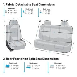 Premium Waterproof Seat Covers - Full Set Black(Premium Waterproof Seat Covers Full Set Black) -FH Group fabric detachable rear nonsplit combo e1568994045797 21bb3e67 8087 4afd 8138 7217f10ef20d