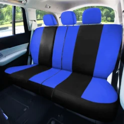 Light & Breezy Flat Cloth Seat Covers - Combo Set Blue / Black(Light Amp Breezy Flat Cloth Seat Covers Combo Set Blue Black) -FH Group fb030 W B blue 5