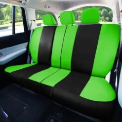 Light & Breezy Flat Cloth Seat Covers - Combo Set Green(Light Amp Breezy Flat Cloth Seat Covers Combo Set Green) -FH Group fb030 W B green 5
