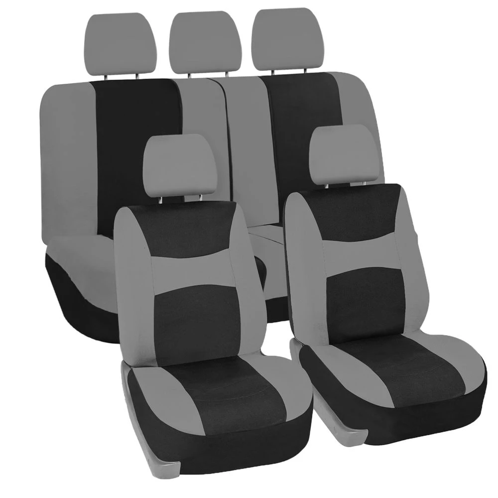 Light & Breezy Flat Cloth Seat Covers - Full Set Gray / Black(Light Amp Breezy Flat Cloth Seat Covers Full Set Gray Black) 1 Light & Breezy Flat Cloth Seat Covers - Full Set Gray / Black(Light Amp Breezy Flat Cloth Seat Covers Full Set Gray Black)