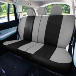 Light & Breezy Flat Cloth Seat Covers - Full Set Gray / Black(Light Amp Breezy Flat Cloth Seat Covers Full Set Gray Black) 12 Light & Breezy Flat Cloth Seat Covers - Full Set Gray / Black(Light Amp Breezy Flat Cloth Seat Covers Full Set Gray Black) -FH Group fb030 gray 5