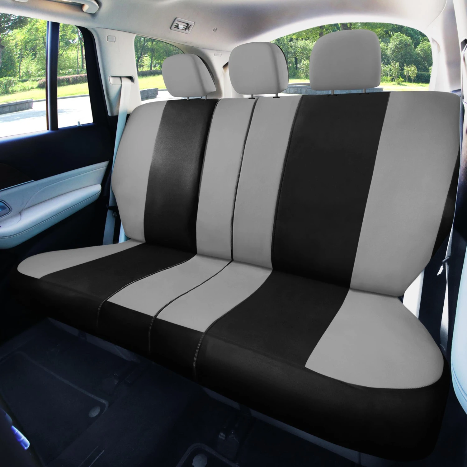 Light & Breezy Flat Cloth Seat Covers - Full Set Gray / Black(Light Amp Breezy Flat Cloth Seat Covers Full Set Gray Black) 5 Light & Breezy Flat Cloth Seat Covers - Full Set Gray / Black(Light Amp Breezy Flat Cloth Seat Covers Full Set Gray Black) - Image 5