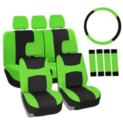 Light & Breezy Flat Cloth Seat Covers - Combo Set Green(Light Amp Breezy Flat Cloth Seat Covers Combo Set Green)