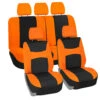 Light & Breezy Flat Cloth Seat Covers - Full Set Orange(Light Amp Breezy Flat Cloth Seat Covers Full Set Orange)