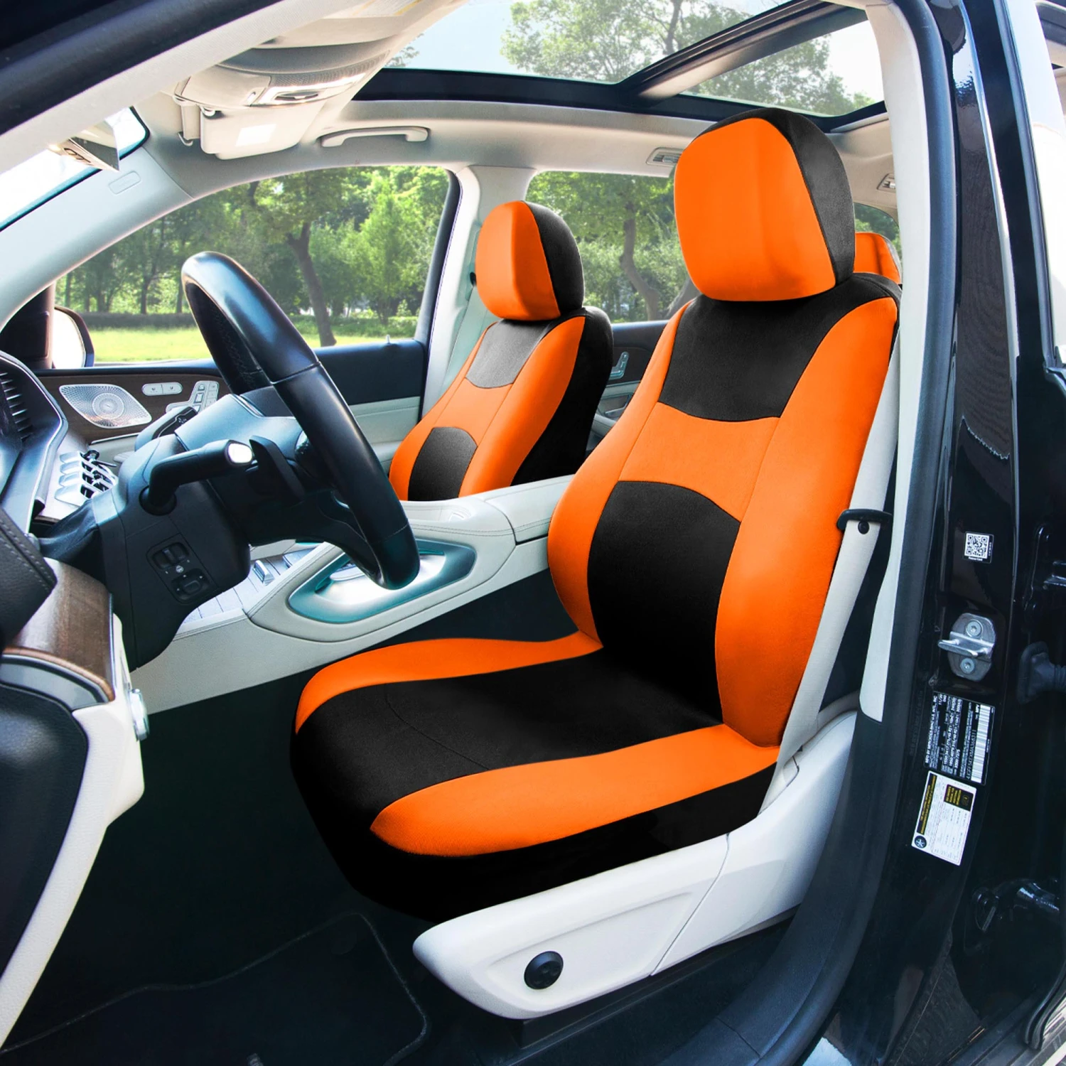 Light & Breezy Flat Cloth Seat Covers - Full Set Orange(Light Amp Breezy Flat Cloth Seat Covers Full Set Orange) 2 Light & Breezy Flat Cloth Seat Covers - Full Set Orange(Light Amp Breezy Flat Cloth Seat Covers Full Set Orange) - Image 2