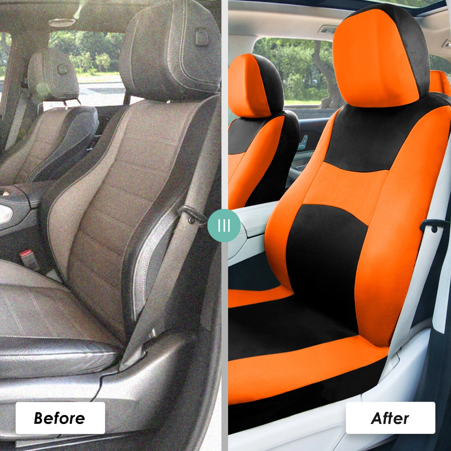 Light & Breezy Flat Cloth Seat Covers - Full Set Orange(Light Amp Breezy Flat Cloth Seat Covers Full Set Orange) 6 Light & Breezy Flat Cloth Seat Covers - Full Set Orange(Light Amp Breezy Flat Cloth Seat Covers Full Set Orange) - Image 6