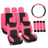 Light & Breezy Flat Cloth Seat Covers - Combo Set Pink(Light Amp Breezy Flat Cloth Seat Covers Combo Set Pink)