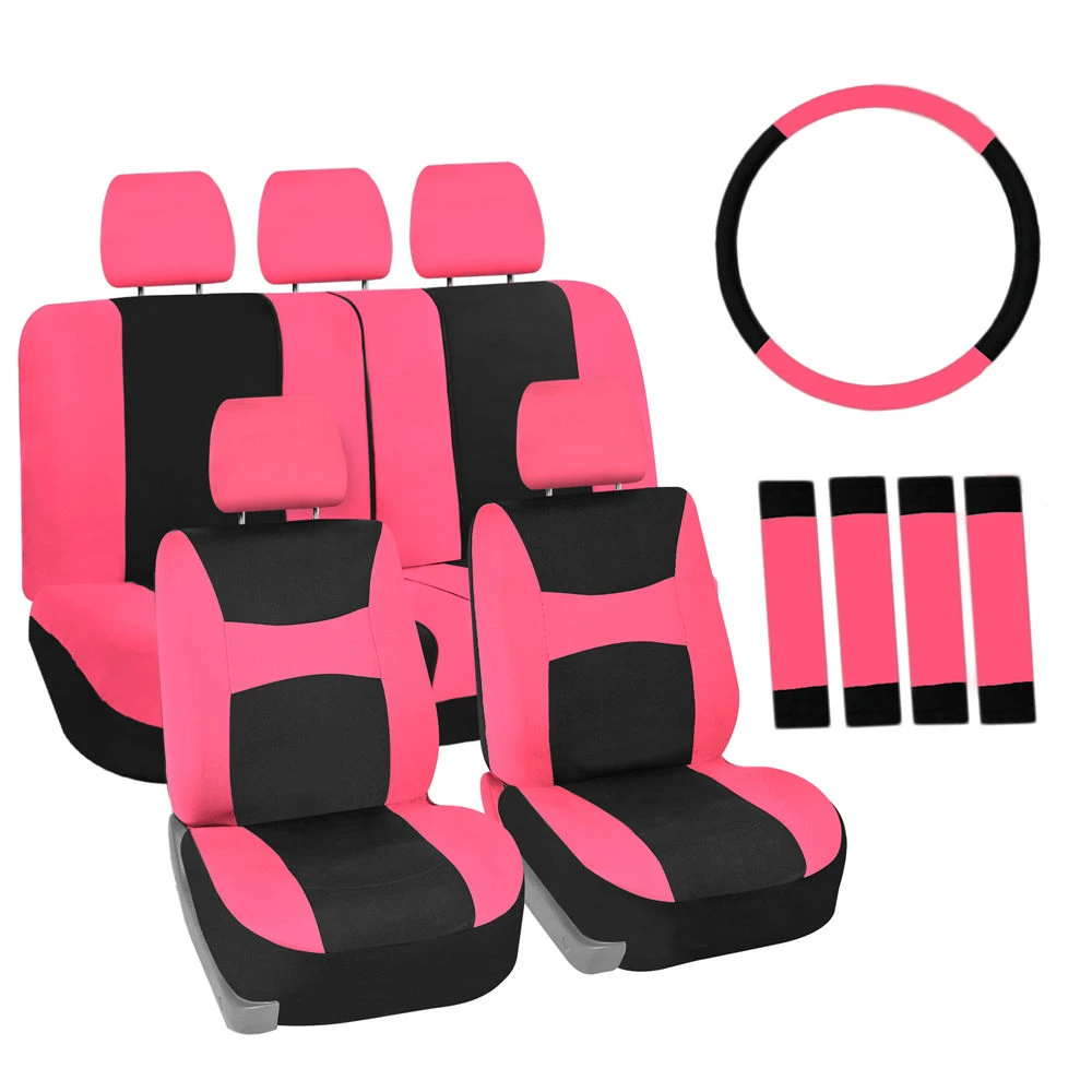 Light & Breezy Flat Cloth Seat Covers - Combo Set Pink(Light Amp Breezy Flat Cloth Seat Covers Combo Set Pink) 1 Light & Breezy Flat Cloth Seat Covers - Combo Set Pink(Light Amp Breezy Flat Cloth Seat Covers Combo Set Pink)
