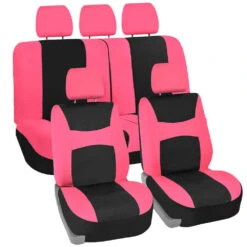 Light & Breezy Flat Cloth Seat Covers - Full Set Pink(Light Amp Breezy Flat Cloth Seat Covers Full Set Pink)